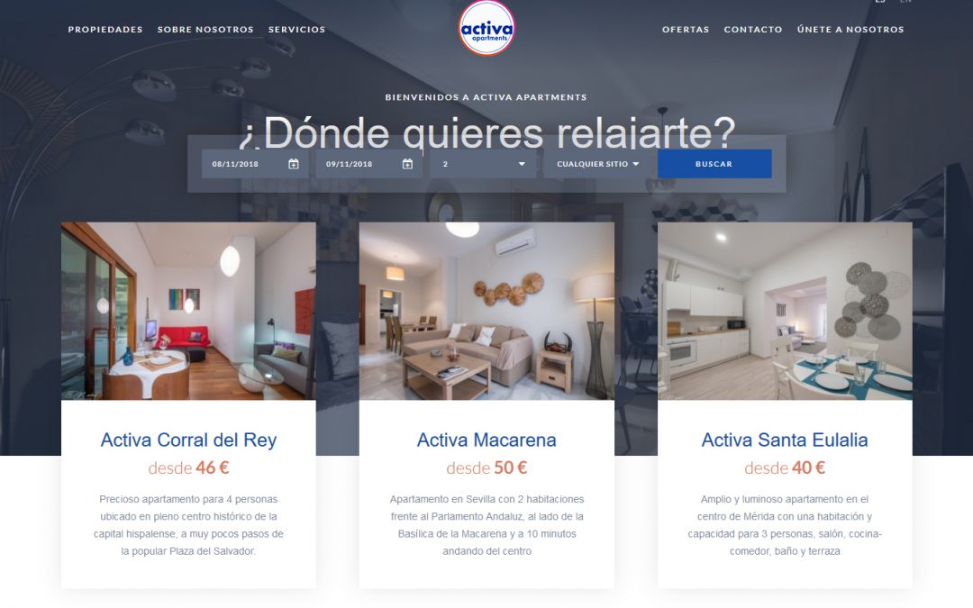 Nueva web de Activa Apartments